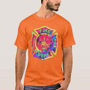 Firefighter Tie Dye T-Shirt