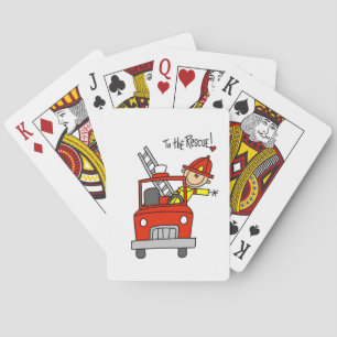 Firefighter to the Rescue T-shirts and Gifts Playing Cards
