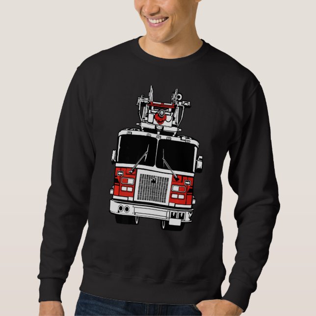 Firefighter Truck From Front Firefighting  Idea Sweatshirt (Front)