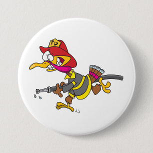 Firefighter Turkey with Hose 7.5 Cm Round Badge