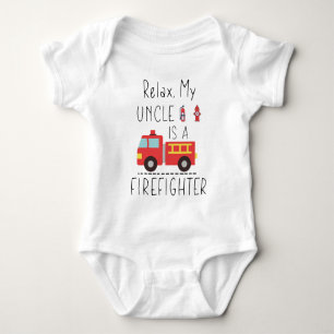 Firefighter Uncle - My Uncle is a Firefighter Baby Bodysuit