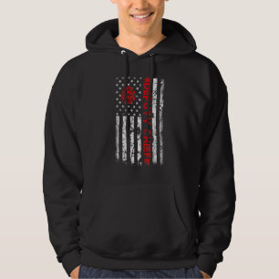 Firefighter USA flag Patriotic Deputy Fire Chief Hoodie
