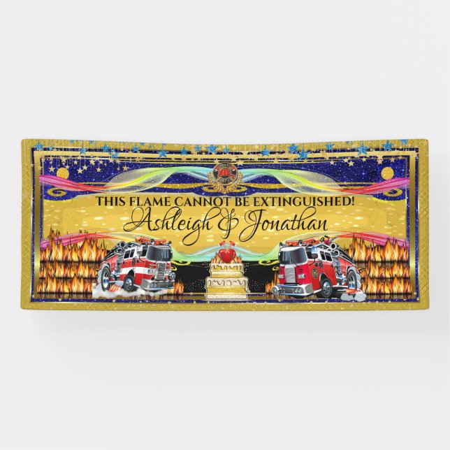 Firefighter Wedding Banner (Horizontal)