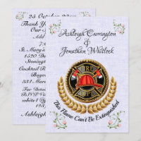 Firefighter Wedding Invitation