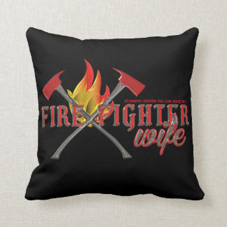FIREFIGHTER WIFE Crossed Axes (Glass Efffect) Cushion