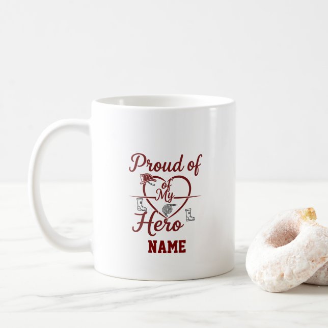 Firefighter Wife Custom Name Mug (With Donut)
