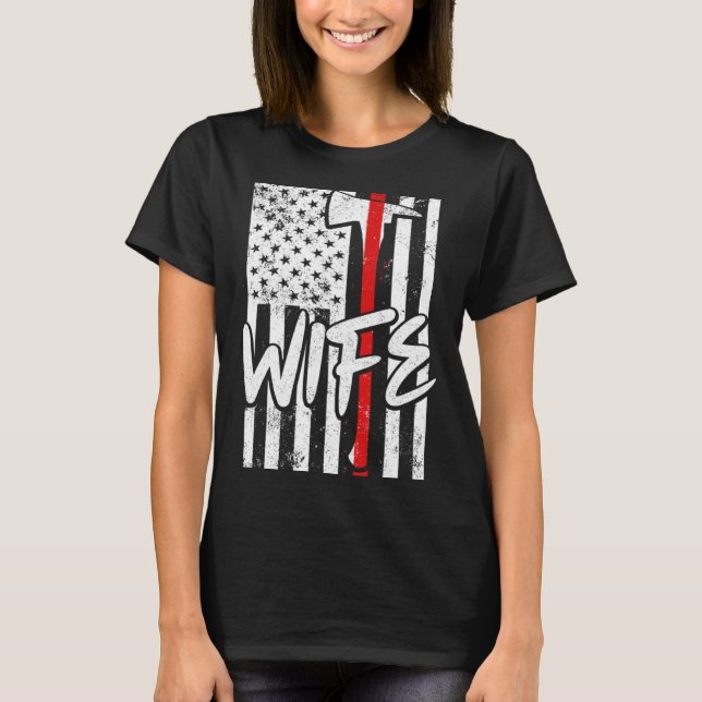 Firefighter Wife Fireman s Wife women s thin red l T-Shirt (Front)