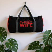 Firefighter Wife Red Text