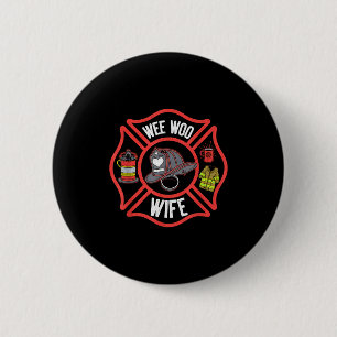 Firefighter Wife Uniform Fireman Fire Department 6 Cm Round Badge