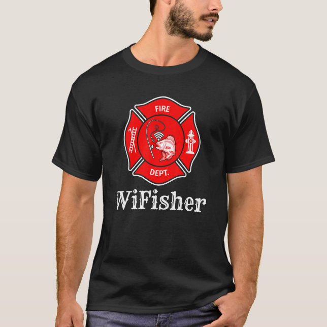Firefighter Wifi Fisher Internet Put Out T-Shirt (Front)