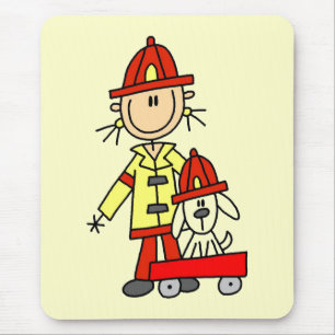 Firefighter with Dalmation Tshirts and Gifts Mouse Pad
