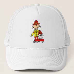 Firefighter with Dalmation Tshirts and Gifts Trucker Hat
