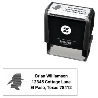 Firefighter with Helmet on  Self-inking Stamp