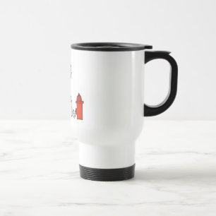 Firefighter with Hose Tshirts and Gifts Travel Mug