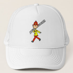 Firefighter with Ladder Tshirts and Gifts Trucker Hat