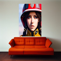 Firefighter women | AI Art  Poster