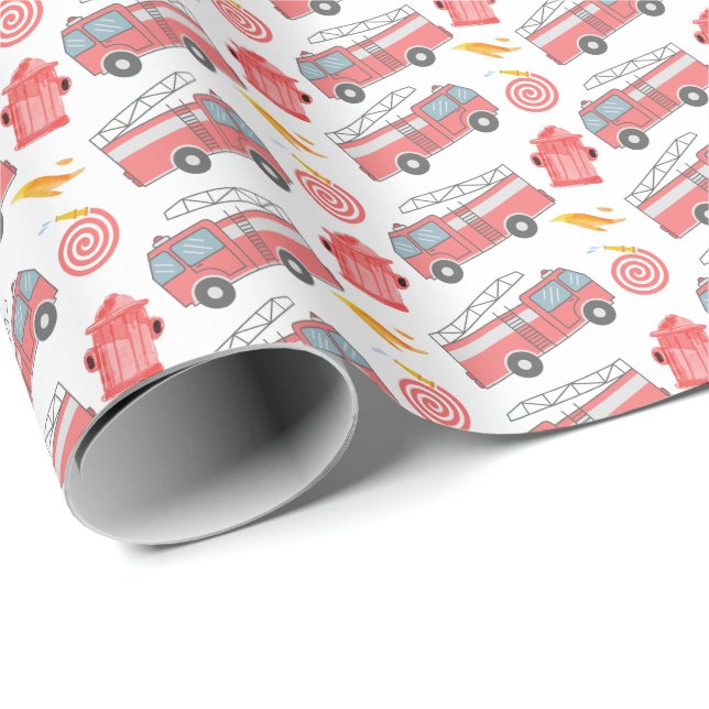 Firefighter Wrapping Paper (Roll Corner)