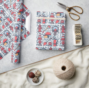 Firefighter Wrapping Paper, Fireman Gift Wrap
