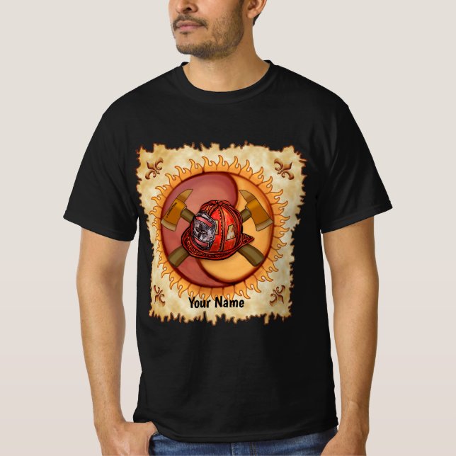 Firefighter Yin Yang T-Shirt (Front)