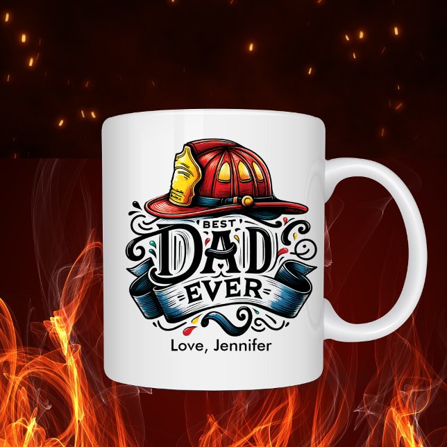 Firefighters Best Dad Father's Day Personalised    Coffee Mug (Creator Uploaded)