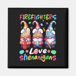 Firefighters Costume Shenanigans Lover Three Gnome Magnet