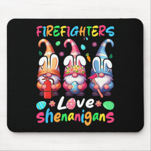 Firefighters Costume Shenanigans Lover Three Gnome Mouse Pad