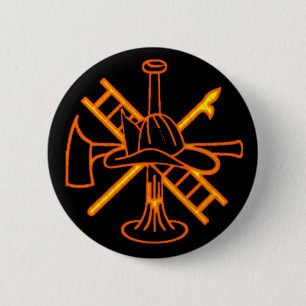 FIREFIGHTERS CREST 6 CM ROUND BADGE