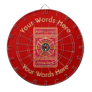 Firefighter's Custom Shield Logo Dartboard