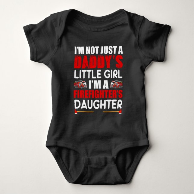 Firefighter's Daughter Baby Bodysuit (Front)