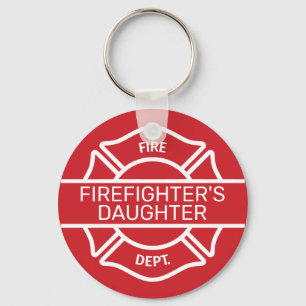 Firefighter's Daughter Red  Keychain