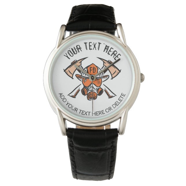Firefighters. Fire Department. Gift Idea Template Watch (Front)