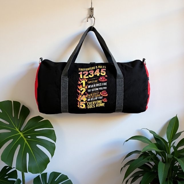 Firefighters Five Rules For Life Duffle Bag (Creator Uploaded)