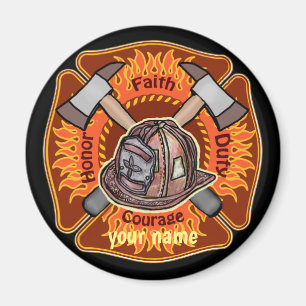 Firefighters Flames magnet