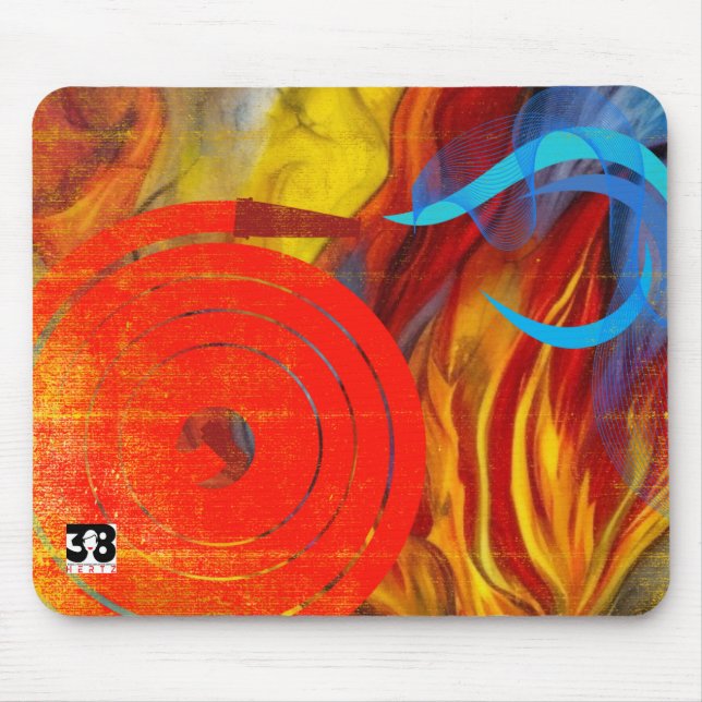 Firefighters Flare Mouse Pad (Front)