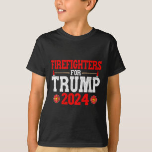 Firefighters For Trump 2024 Funny Firefighter Men T-Shirt