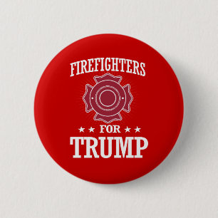 FIREFIGHTERS FOR TRUMP 6 CM ROUND BADGE