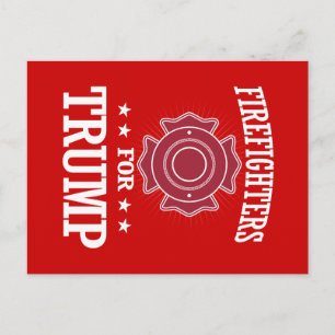 FIREFIGHTERS FOR TRUMP POSTCARD