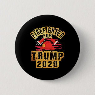 Firefighters For Trump Re-elect Trump  6 Cm Round Badge