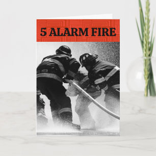 FIREFIGHTERS FUNNY BIRTHDAY GREETING CARD FOR HER