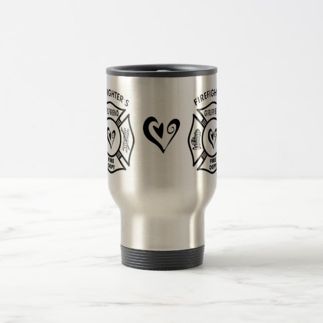 Firefighters Girlfriend Travel Mug (Center)