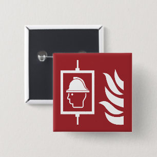 Firefighters Lift Safety Sign 15 Cm Square Badge