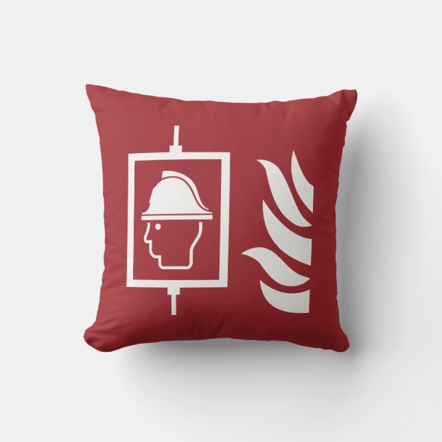 Firefighters Lift Safety Sign Cushion (Front)