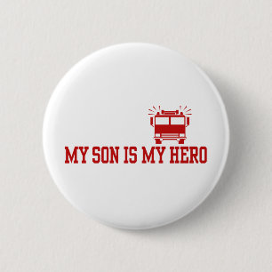 Firefighter's Mum Dad 6 Cm Round Badge