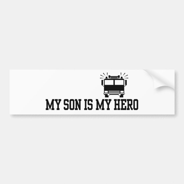 Firefighter's Mum Dad Bumper Sticker (Front)