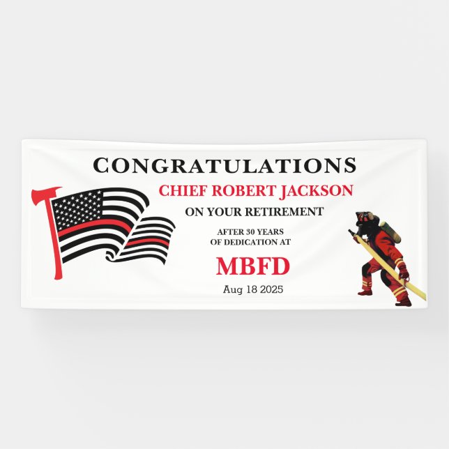 Firefighters Retirement  Banner (Horizontal)