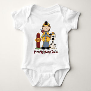 Firefighters Rule Girl Baby Bodysuit