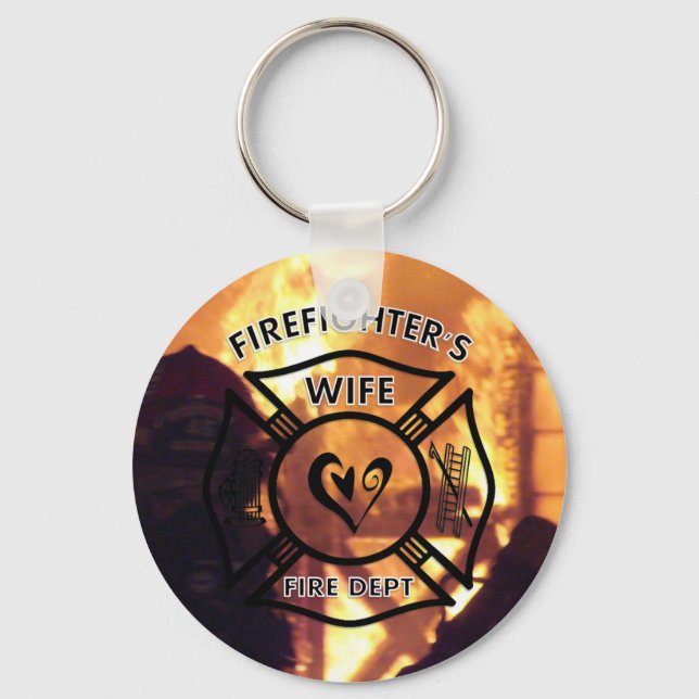 Firefighters Wife Key Ring (Front)