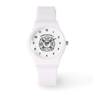 Firefighters Wife Maltese Heart Watch