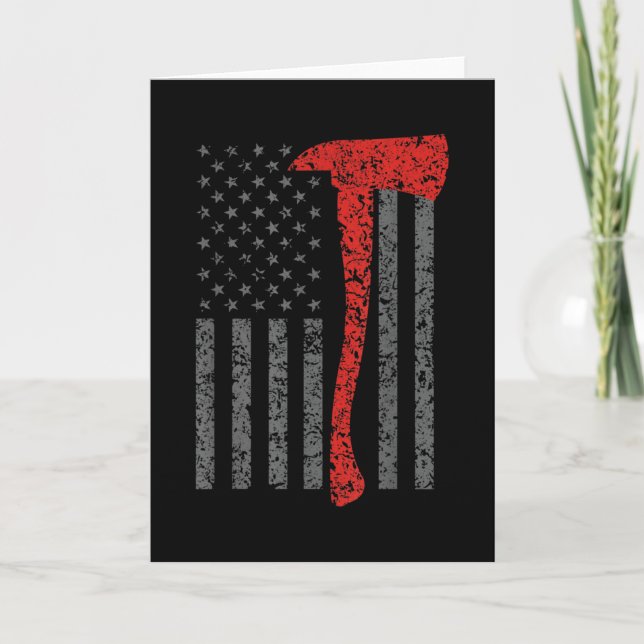Firefighting, Firefighter Axe & Helmet, Fire Card (Front)