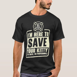 Firefighting Professional Rescue Cat Firefighter F T-Shirt
